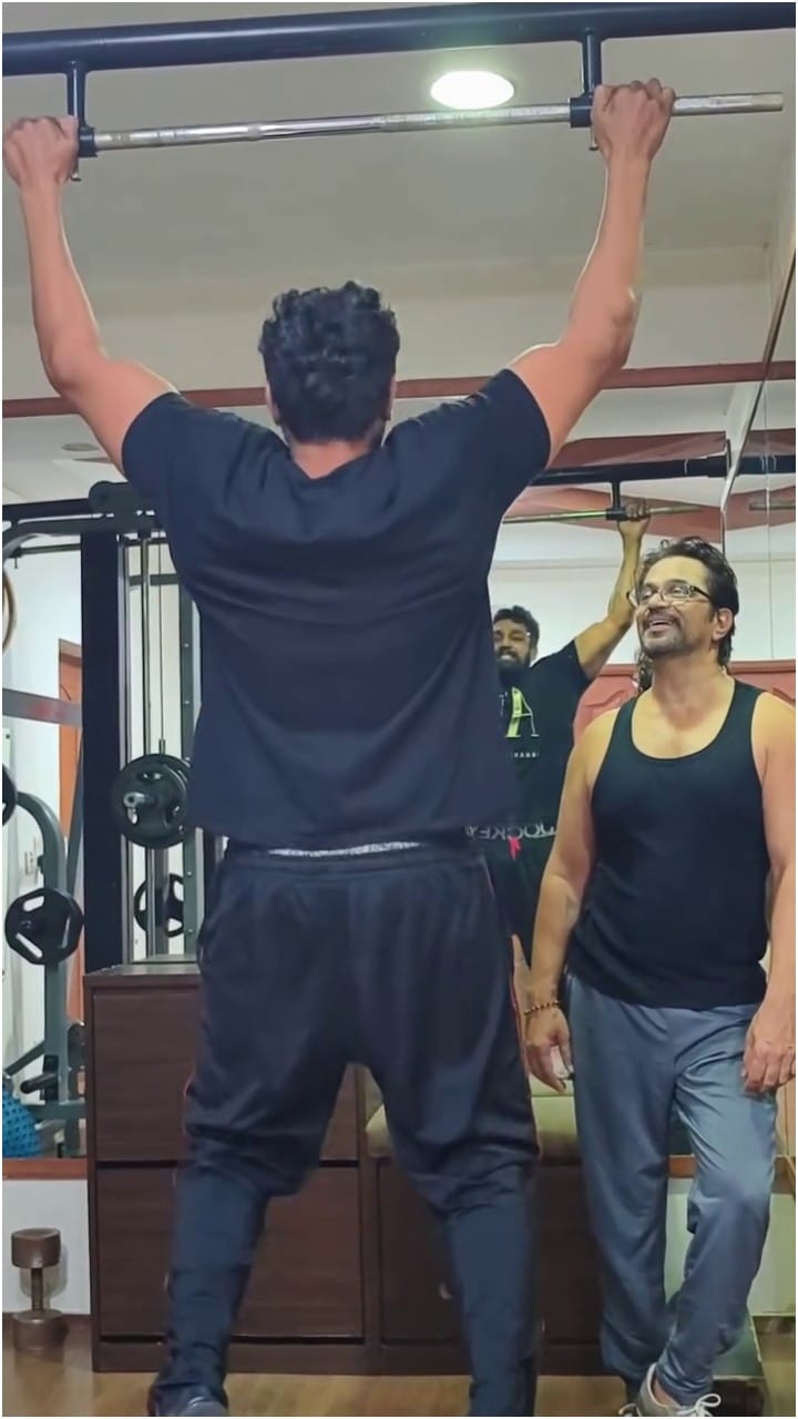 ಧ್ರುವಗೆ ಜಿಮ್ ಟ್ರೇನ್ ಮಾಡಿದ ಅರ್ಜುನ್ ಸರ್ಜ