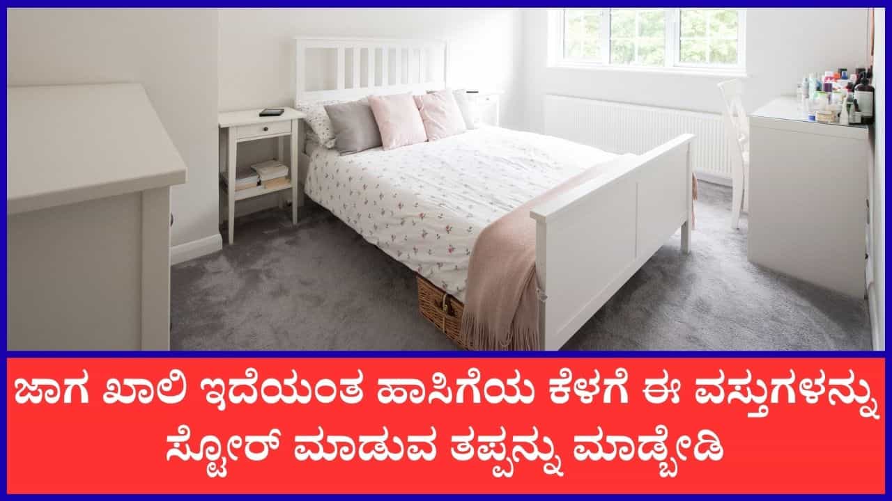 ಮಂಚದ ಕೆಳಗೆ ಈ ಕೆಲವು ವಸ್ತುಗಳನ್ನು ಇಡಲೇಬಾರದು; ಯಾಕೆ ಗೊತ್ತಾ? ಮಂಚದ ಕೆಳಗೆ ಈ ಕೆಲವು ವಸ್ತುಗಳನ್ನು ಇಡಲೇಬಾರದು; ಯಾಕೆ ಗೊತ್ತಾ?