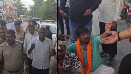 ಈದ್ ಮಿಲಾದ್ ಮೆರವಣಿಗೆ ವೇಳೆ ಪುನೀತ್​​ ಕೆರೆಹಳ್ಳಿ ಕಚೇರಿ ಬಳಿ ಗಲಾಟೆ