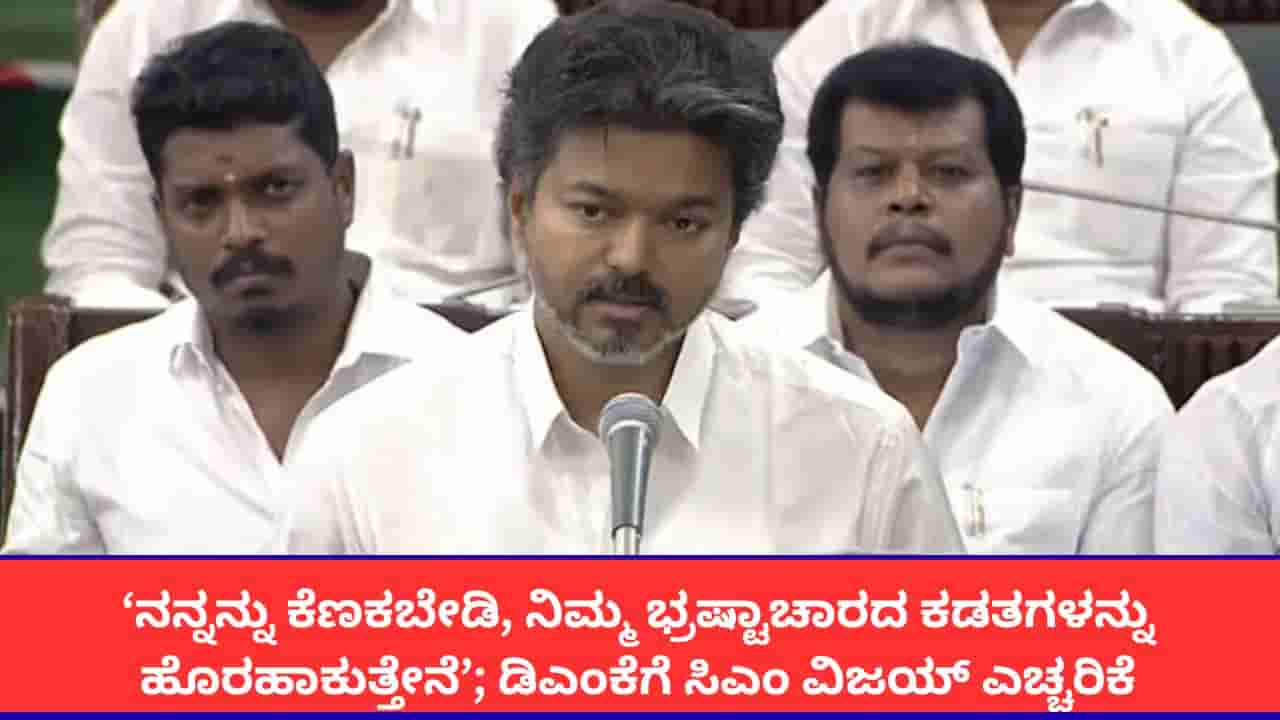 ‘ಸೂಕ್ತ ಸಮಯದಲ್ಲಿ ಹಿಂದಿನ ಸರ್ಕಾರದ ಭ್ರಷ್ಟಾಚಾರದ ಫೈಲ್ಗಳನ್ನು ಬಹಿರಂಗಪಡಿಸುತ್ತೇನೆ’; ಡಿಎಂಕೆಗೆ ಸಿಎಂ ವಿಜಯ್ ಎಚ್ಚರಿಕೆ