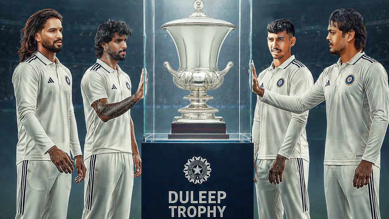 Duleep Trophy: ಸೆಮಿಫೈನಲ್ಗೆ 4 ತಂಡಗಳು ಫಿಕ್ಸ್; ಯಾರಿಗೆ ಯಾರು ಎದುರಾಳಿ? ಇಲ್ಲಿದೆ ವಿವರ Duleep Trophy: ಸೆಮಿಫೈನಲ್ಗೆ 4 ತಂಡಗಳು ಫಿಕ್ಸ್; ಯಾರಿಗೆ ಯಾರು ಎದುರಾಳಿ? ಇಲ್ಲಿದೆ ವಿವರ