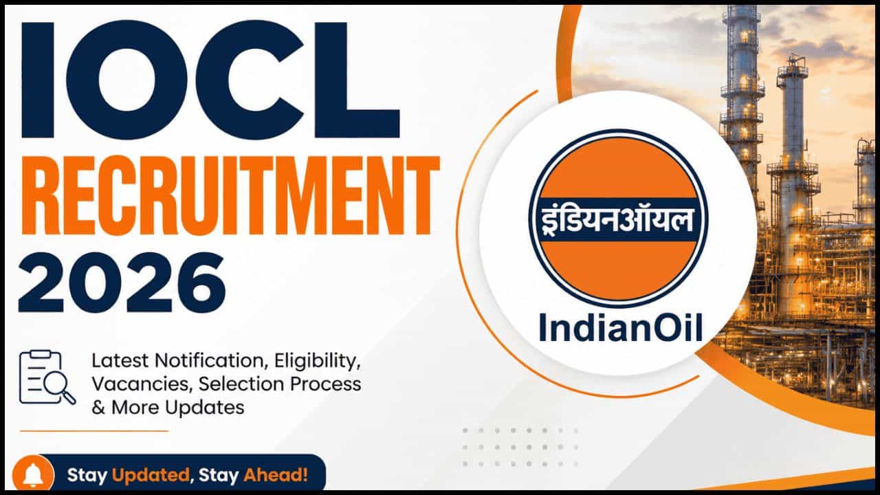 IOCL Recruitment 2026: ಇಂಡಿಯನ್ ಆಯಿಲ್ನಲ್ಲಿ ಭರ್ಜರಿ ಉದ್ಯೋಗಾವಕಾಶ; ಕೇಂದ್ರ ಸರ್ಕಾರಿ ಉದ್ಯೋಗ ಗಿಟ್ಟಿಸಿಕೊಳ್ಳಲು ಸುವರ್ಣವಕಾಶ IOCL Recruitment 2026: ಇಂಡಿಯನ್ ಆಯಿಲ್ನಲ್ಲಿ ಭರ್ಜರಿ ಉದ್ಯೋಗಾವಕಾಶ; ಕೇಂದ್ರ ಸರ್ಕಾರಿ ಉದ್ಯೋಗ ಗಿಟ್ಟಿಸಿಕೊಳ್ಳಲು ಸುವರ್ಣವಕಾಶ