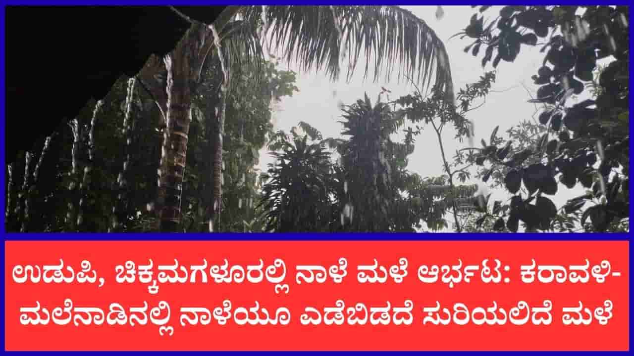 ಬೆಂಗಳೂರು ಸೇರಿ ರಾಜ್ಯದ 13 ಜಿಲ್ಲೆಗಳಲ್ಲಿ ನಾಳೆ ಭಾರಿ ಮಳೆ: ದಕ್ಷಿಣ ಕನ್ನಡಕ್ಕೆ ಹವಾಮಾನ ಇಲಾಖೆ ಮಹತ್ವದ ಎಚ್ಚರಿಕೆ