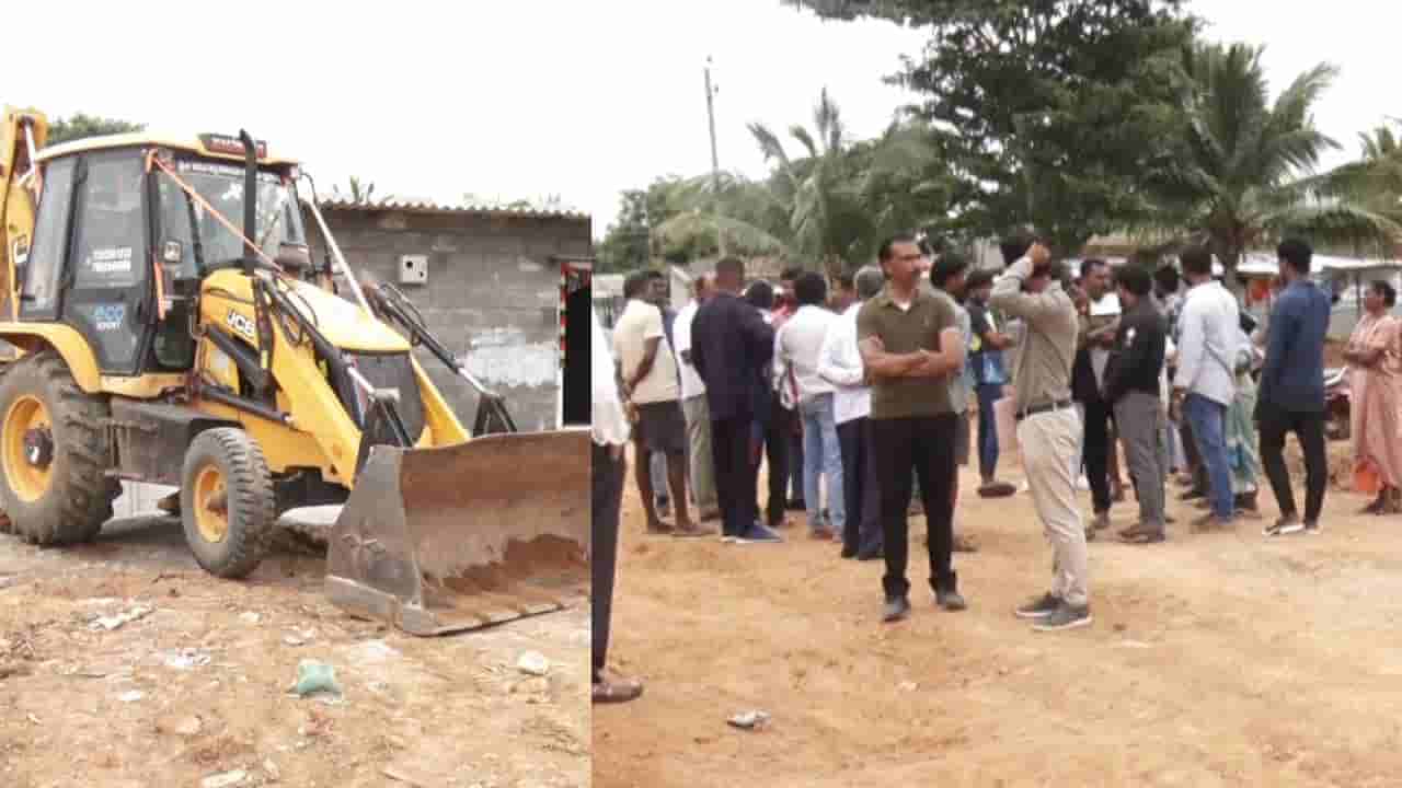 ರಾಜೀವ್ ಗಾಂಧಿ ವಸತಿ ನಿಗಮ ಅಧಿಕಾರಿಗಳಿಂದ ದಬ್ಬಾಳಿಕೆ: ಬಡವರ ಮನೆ ತೆರವಿಗೆ ಪುಡಿ ರೌಡಿಗಳ ಬಳಕೆ
