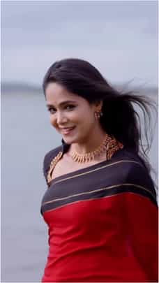 ಕೆಂಪು ಸೀರೆಯಲ್ಲಿ ಕಂಗೊಳಿಸಿದ ಮೋಕ್ಷಿತಾ ಪೈ