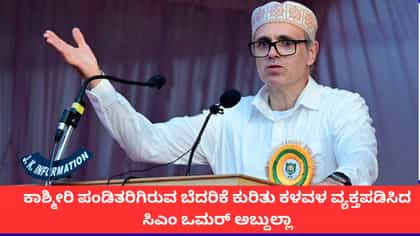ಕಾಶ್ಮೀರಿ ಪಂಡಿತರಿಗಿರುವ ಬೆದರಿಕೆ​ಗೆ ಕಳವಳ ವ್ಯಕ್ತಪಡಿಸಿದ ಒಮರ್ ಅಬ್ದುಲ್ಲಾ