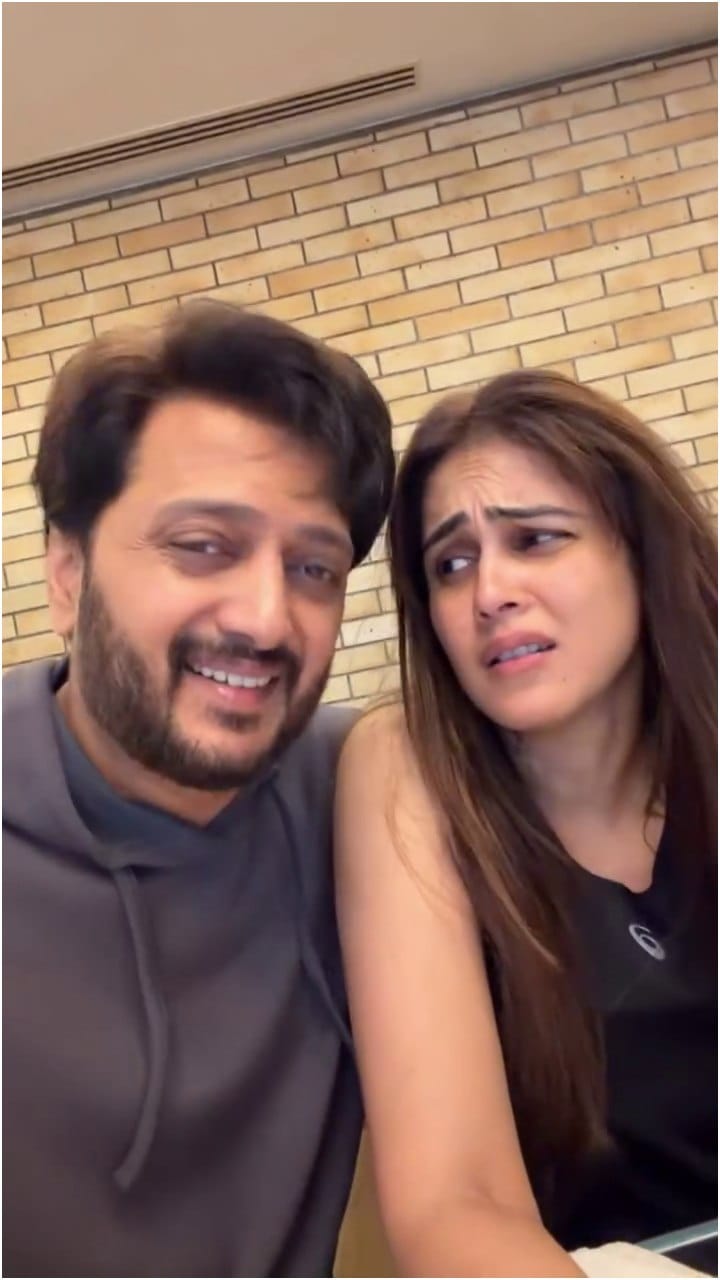 ಪತ್ನಿ ಜೆನಿಲಿಯಾ ಕಾಲೆಳೆದ ರಿತೇಶ್ ದೇಶ್​ಮುಖ್