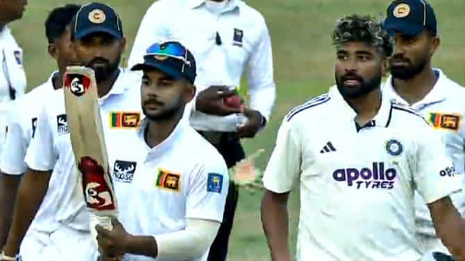 ಸಿರಾಜ್ ಸಿಡಿಲಬ್ಬರ.... ಬ್ಯಾಟ್ ಚೆಕ್ ಮಾಡಿದ ಶ್ರೀಲಂಕಾ ಆಟಗಾರರು!