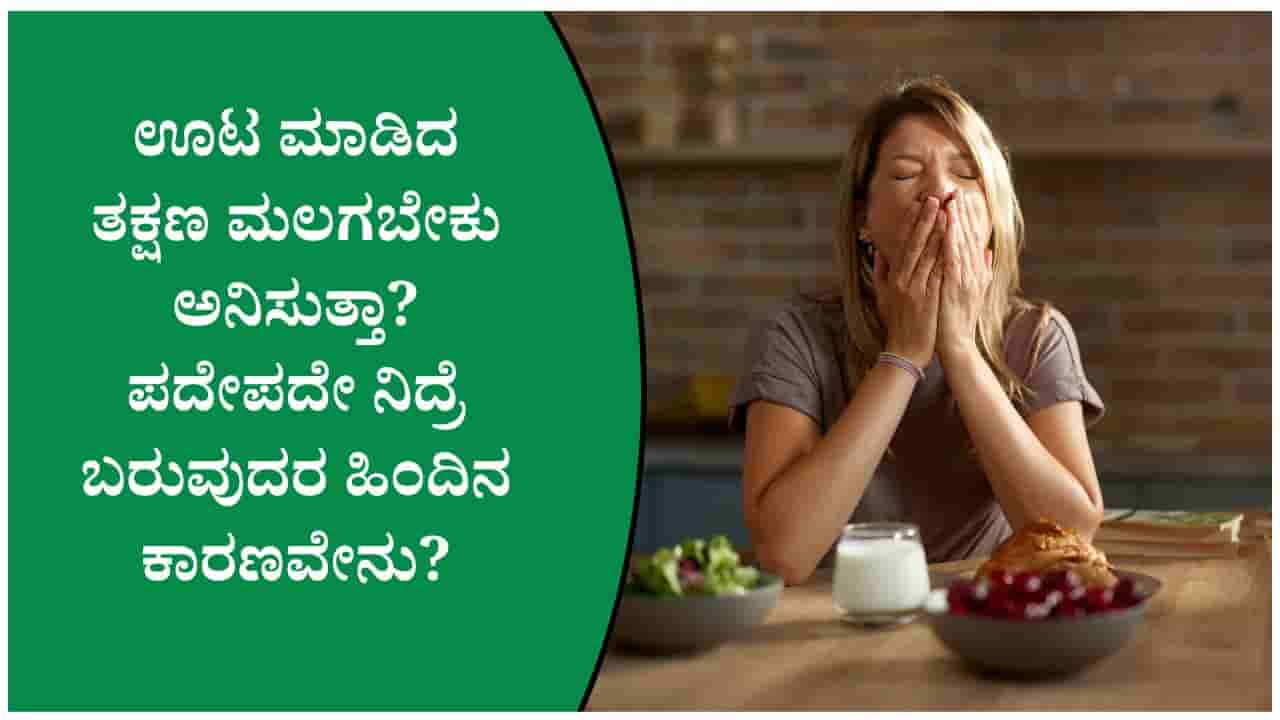 ತಿಂದ ತಕ್ಷಣ ನಿದ್ರೆ ಬರುತ್ತಿದೆಯೇ? ಕಾರ್ಬೋಹೈಡ್ರೇಟ್ನಿಂದ ಹಿಡಿದು ನಿದ್ರೆಯ ಕೊರತೆಯವರೆಗೆ ಕಾರಣಗಳೇನು?