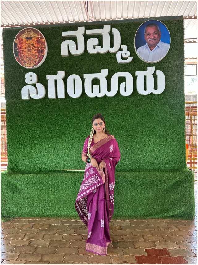 ಸಿಗಂದೂರು ಕ್ಷೇತ್ರಕ್ಕೆ ಭೇಟಿ ಕೊಟ್ಟ ನಟಿ ಸುಕೃತಾ ನಾಗ್ 