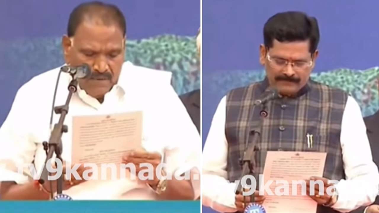 ಹಾಸನ ಜಿಲ್ಲೆ ಅರಸೀಕೆರೆ ಕ್ಷೇತ್ರದ ಶಾಸಕರಾಗಿರುವ ಕೆ.ಎಂ.ಶಿವಲಿಂಗೇಗೌಡ ಮತ್ತು ಶಾಸಕ ಶಿವರಾಜ ತಂಗಡಗಿ ದೇವರ ಹೆಸರಿನಲ್ಲಿ ಪ್ರಮಾಣವಚನ ಸ್ವೀಕಾರ ಮಾಡಿದರು.