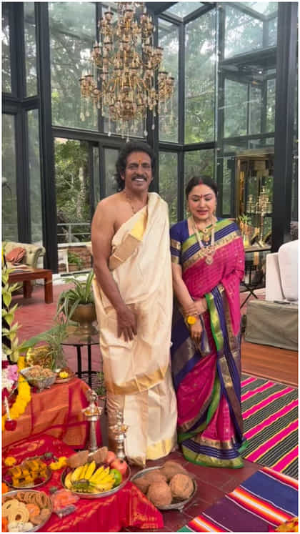 ವರಮಹಾಲಕ್ಷ್ಮಿ ಹಬ್ಬದ ಖುಷಿಯಲ್ಲಿ ಉಪೇಂದ್ರ ಪ್ರಿಯಾಂಕಾ