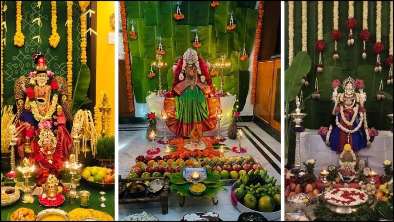 Varalakshmi Vrat: ವರಮಹಾಲಕ್ಷ್ಮಿ ಪೂಜೆಗೆ ಯಾವ ಬಣ್ಣದ ಸೀರೆ ಶುಭ? ಬಣ್ಣಗಳ ಮಹತ್ವ ತಿಳಿಯಿರಿ Varalakshmi Vrat: ವರಮಹಾಲಕ್ಷ್ಮಿ ಪೂಜೆಗೆ ಯಾವ ಬಣ್ಣದ ಸೀರೆ ಶುಭ? ಬಣ್ಣಗಳ ಮಹತ್ವ ತಿಳಿಯಿರಿ