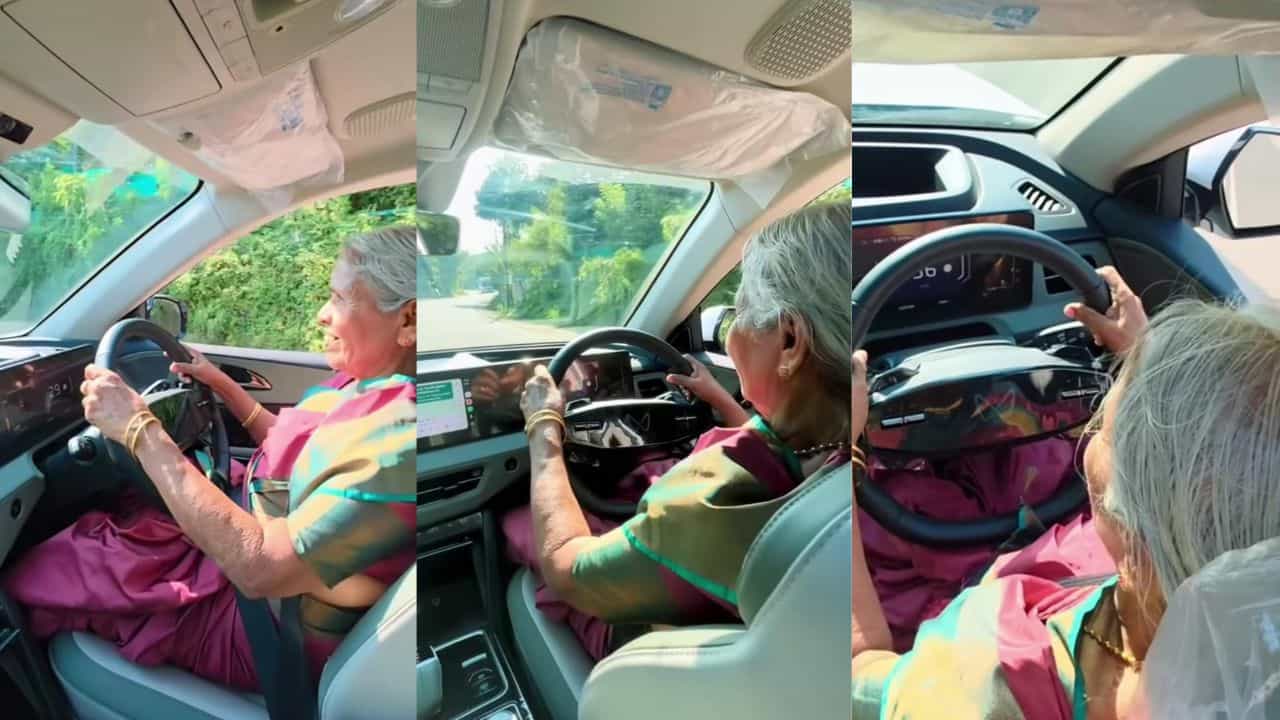 Video: ಯುವಕರು ನಾಚುವಂತೆ ಕಾರ್ ಡ್ರೈವ್ ಮಾಡಿದ ಅಜ್ಜಿ, ವೈರಲ್ ಆಯ್ತು ದೃಶ್ಯ Video: ಯುವಕರು ನಾಚುವಂತೆ ಕಾರ್ ಡ್ರೈವ್ ಮಾಡಿದ ಅಜ್ಜಿ, ವೈರಲ್ ಆಯ್ತು ದೃಶ್ಯ