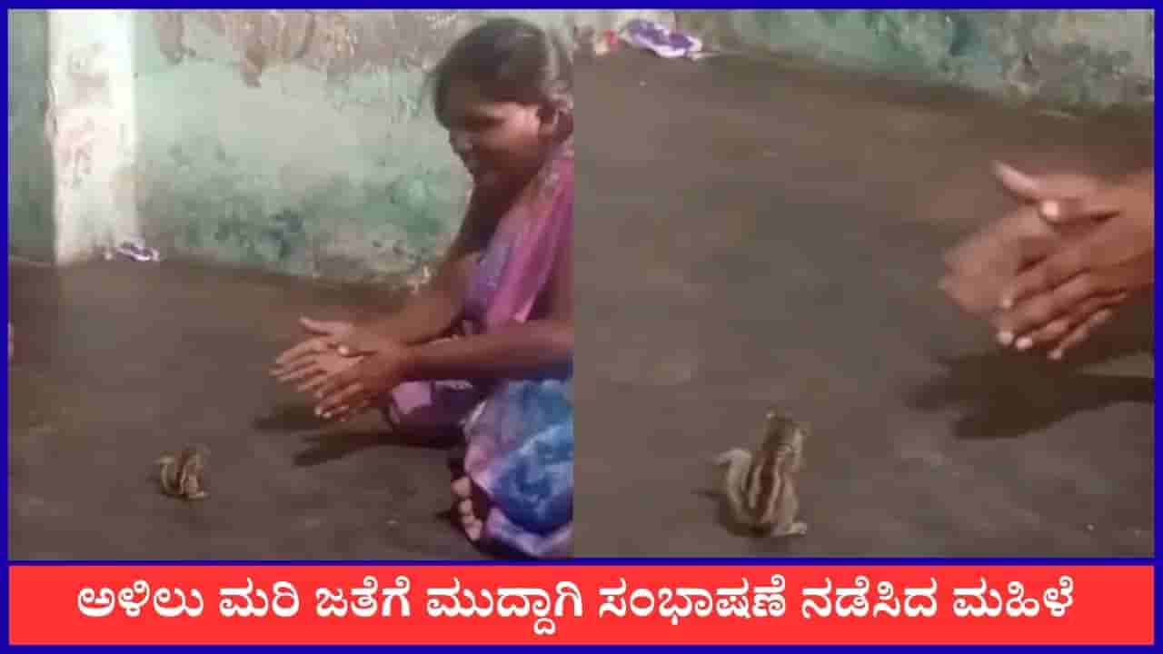 Video: ಮಹಿಳೆಯ ಮಾತಿಗೆ ಚಪ್ಪಾಳೆ ತಟ್ಟಿ ಪ್ರತಿಕ್ರಿಯಿಸಿದ ಅಳಿಲು ಮರಿ