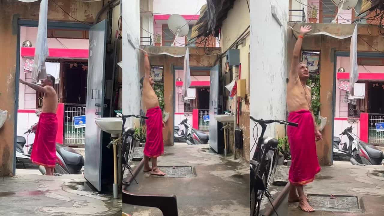 Video: ಮುಗಿಲೆತ್ತರದಲ್ಲಿ ಹಾರಾಡುತ್ತಿದ್ದ ಹೆಲಿಕಾಪ್ಟರ್ ಕಂಡು ಪುಟ್ಟ ಮಕ್ಕಳಂತೆ ಕುಣಿದಾಡಿದ ವ್ಯಕ್ತಿ Video: ಮುಗಿಲೆತ್ತರದಲ್ಲಿ ಹಾರಾಡುತ್ತಿದ್ದ ಹೆಲಿಕಾಪ್ಟರ್ ಕಂಡು ಪುಟ್ಟ ಮಕ್ಕಳಂತೆ ಕುಣಿದಾಡಿದ ವ್ಯಕ್ತಿ
