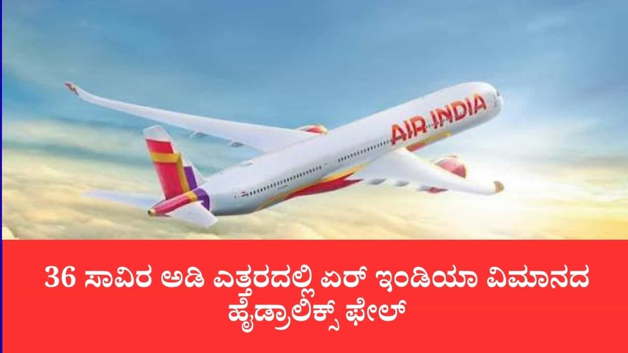 36 ಸಾವಿರ ಅಡಿ ಎತ್ತರದಲ್ಲಿ ಏರ್ ಇಂಡಿಯಾ ವಿಮಾನದ ಹೈಡ್ರಾಲಿಕ್ಸ್ ಫೇಲ್: 24 ಪ್ರಯಾಣಿಕರಿಗೆ ಗಾಯ, ಮುಖ್ಯ ಪೈಲಟ್​ಗೆ ಗೇಟ್ ಪಾಸ್