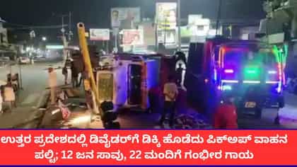 ಭಾಗಪತ್‌ನಲ್ಲಿ ಭೀಕರ ರಸ್ತೆ ಅಪಘಾತ; ಪಿಕ್‌ಅಪ್ ಪಲ್ಟಿಯಾಗಿ 12 ಜನ ಸಾವು