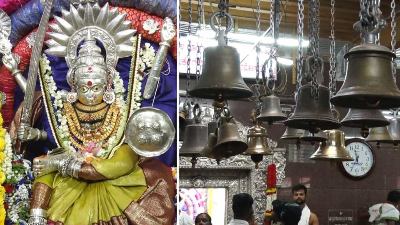 ಸತ್ಯಕ್ಕೆ ಮತ್ತೊಂದು ಹೆಸರೇ ‘ದೇವಿಯ ಗಂಟೆ’: ಕೋರ್ಟ್ ಮೆಟ್ಟಿಲೇರದ ವ್ಯಾಜ್ಯಗಳಿಗೆ ನ್ಯಾಯ ತೀರ್ಪು ನೀಡುತ್ತಾಳೆ ದಾವಣಗೆರೆಯ ದುರ್ಗಾಂಬಿಕೆ! ಸತ್ಯಕ್ಕೆ ಮತ್ತೊಂದು ಹೆಸರೇ ‘ದೇವಿಯ ಗಂಟೆ’: ಕೋರ್ಟ್ ಮೆಟ್ಟಿಲೇರದ ವ್ಯಾಜ್ಯಗಳಿಗೆ ನ್ಯಾಯ ತೀರ್ಪು ನೀಡುತ್ತಾಳೆ ದಾವಣಗೆರೆಯ ದುರ್ಗಾಂಬಿಕೆ!