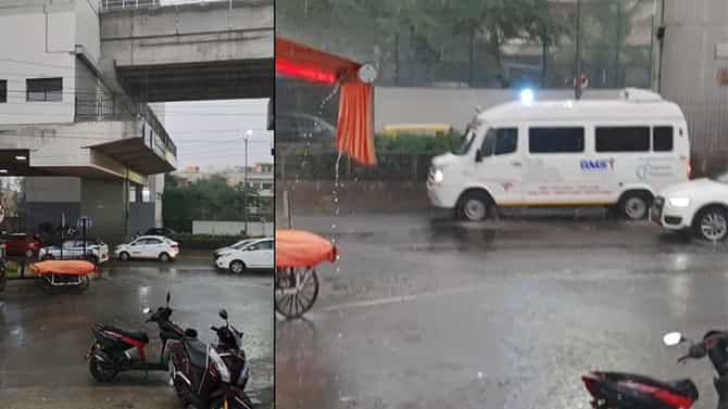ಬೆಂಗಳೂರಿನ ಹಲವೆಡೆ ಅಬ್ಬರಿಸಿದ ವರುಣ: 8 ಜಿಲ್ಲೆಗಳಿಗೆ ನಾಳೆ ಯೆಲ್ಲೋ ಅಲರ್ಟ್