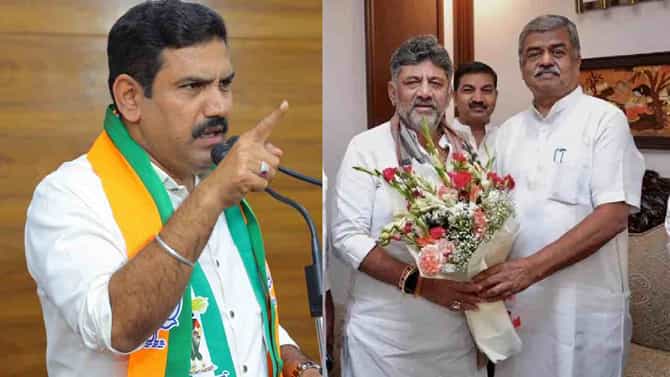 ತಮ್ಮ ವಿರುದ್ಧ ಸ್ಪರ್ಧೆಗೆ ಡಿಕೆ ಶಿವಕುಮಾರ್​​​ಗೆ ವಿಜಯೇಂದ್ರ ಆಹ್ವಾನ