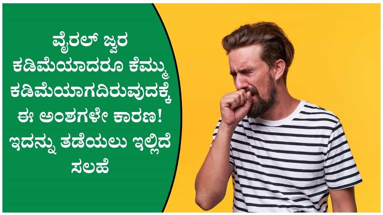 ವೈರಲ್ ಜ್ವರದ ಬಳಿಕವೂ ಕೆಮ್ಮು ಕಡಿಮೆಯಾಗದಿದ್ದರೆ ವೈದ್ಯರು ತಿಳಿಸಿರುವ ಈ ಸಲಹೆಗಳನ್ನು ಫಾಲೋ ಮಾಡಿ! ವೈರಲ್ ಜ್ವರದ ಬಳಿಕವೂ ಕೆಮ್ಮು ಕಡಿಮೆಯಾಗದಿದ್ದರೆ ವೈದ್ಯರು ತಿಳಿಸಿರುವ ಈ ಸಲಹೆಗಳನ್ನು ಫಾಲೋ ಮಾಡಿ!