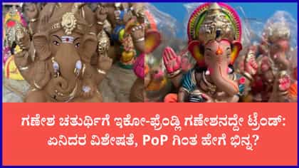 ಪಿಓಪಿಗೂ ಈ ಪರಿಸರ ಸ್ನೇಹಿ ಗಣೇಶ ಮೂರ್ತಿಗೂ ಇರುವ ವ್ಯತ್ಯಾಸ ಏನು?