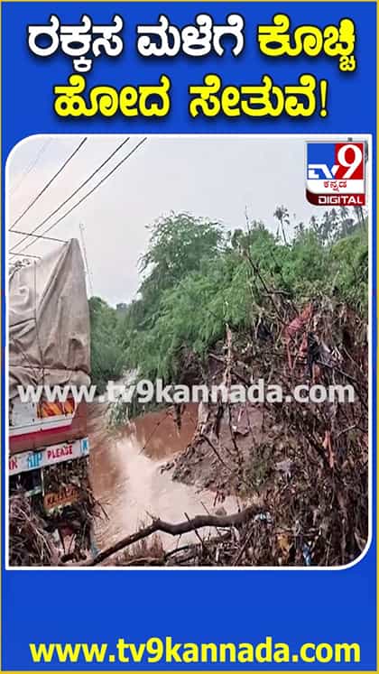 ಹನೂರು ಕೌದಳ್ಳಿ ಬಳಿ ರಕ್ಕಸ ಮಳೆಗೆ ಭಾಗಶಃ ಕೊಚ್ಚಿಹೋದ ಸೇತುವೆ!