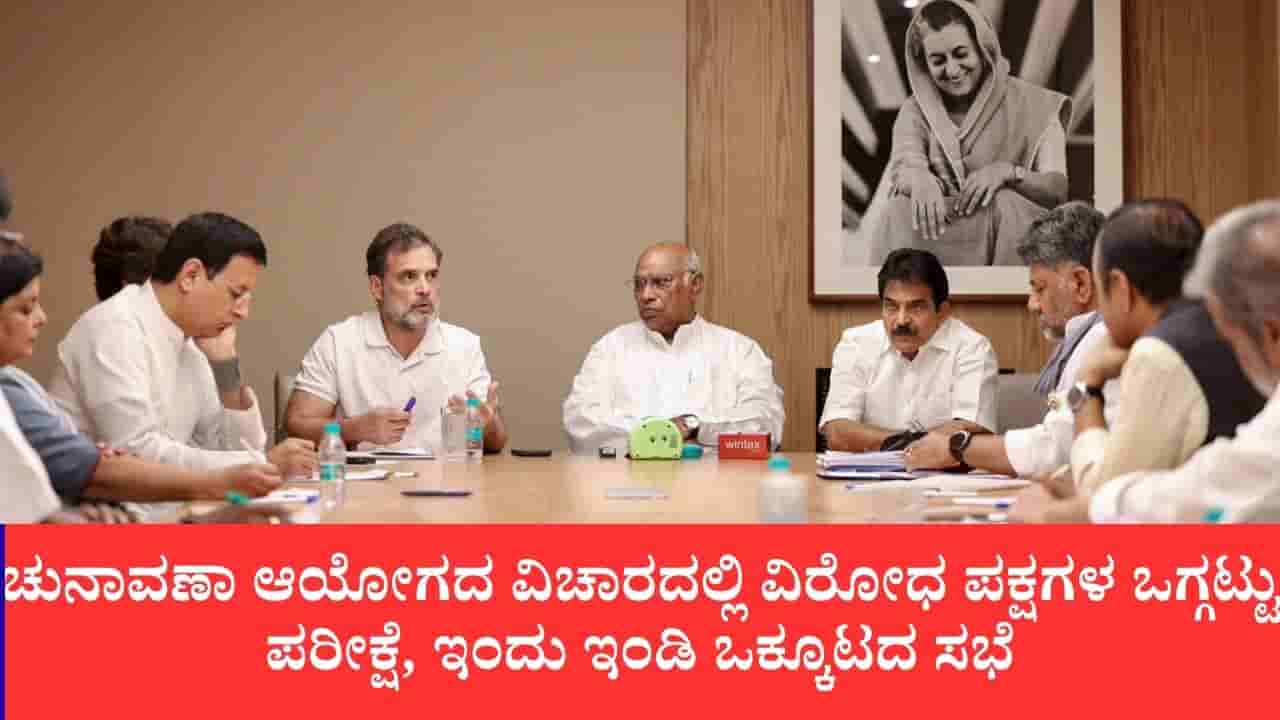 ಚುನಾವಣಾ ಆಯೋಗದ ವಿರುದ್ಧ ಇಂಡಿ ಒಕ್ಕೂಟ ತಂತ್ರ: ಸಭೆಯಿಂದ ಎಎಪಿ, ಡಿಎಂಕೆ, ಎಸ್ಪಿ ದೂರ