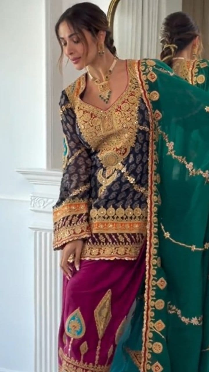 ಶೇರ್ವಾನಿಯಲ್ಲಿ ಈಗಲೂ ಕ್ಯೂಟ್ ಕಾಣ್ತಾರೆ ಮಲೈಕಾ ಅರೋರಾ: ವಿಡಿಯೋ ನೋಡಿ