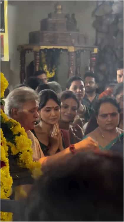 ರಾಯರ ಪೂಜೆ ಮಾಡಿದ ಮೋಕ್ಷಿತಾ ಪೈ