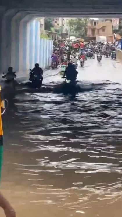 ಮಳೆ ಅವಾಂತರ: ಪಣತ್ತೂರು ಅಂಡರ್ ಪಾಸ್​​ನಲ್ಲಿ ನೀರೋ ನೀರು