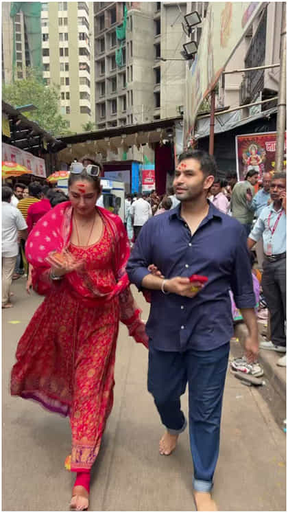 ಲಾಲ್‌ಬಾಗ್‌ಚಾ ರಾಜ ಗಣಪತಿ ದರ್ಶನ ಪಡೆದ ನಟಿ ರಾಗಿಣಿ