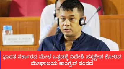 ಭಾರತ ಸರ್ಕಾರದ ಮೇಲೆ ಒತ್ತಡಕ್ಕೆ ವಿದೇಶಿ ಹಸ್ತಕ್ಷೇಪ ಕೋರಿದ ಕಾಂಗ್ರೆಸ್ ಸಂಸದ