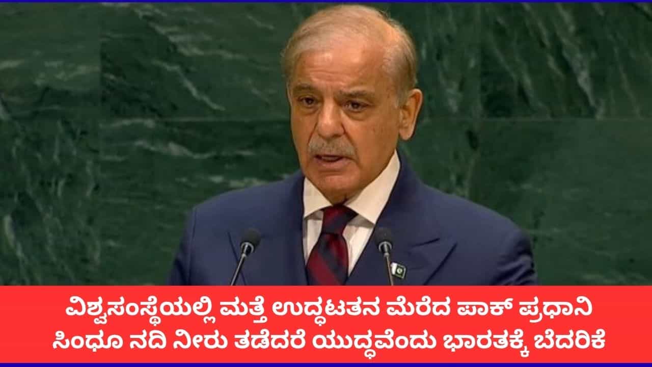 ‘ಕಾಶ್ಮೀರ ಪಾಕಿಸ್ತಾನದ ಜೀವನಾಡಿ, ಸಿಂಧೂ ನದಿ ನೀರು ತಡೆದರೆ ಯುದ್ಧ ಖಚಿತ’; ಭಾರತಕ್ಕೆ ಶೆಹಬಾಜ್ ಶರೀಫ್ ಬೆದರಿಕೆ