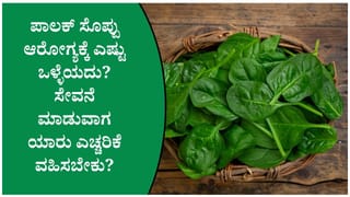 ಪಾಲಕ್ ಸೊಪ್ಪಿನ ಆರೋಗ್ಯ ಪ್ರಯೋಜನಗಳು: ರಕ್ತಹೀನತೆ ಇರುವವರು ಈ ತಪ್ಪು ಮಾಡಬೇಡಿ