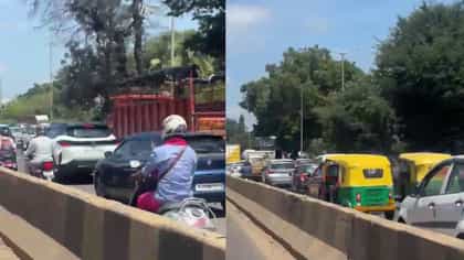ಬೆಂಗಳೂರು-ನೆಲಮಂಗಲ ಹೆದ್ದಾರಿಯಲ್ಲಿ ಕಿಲೋಮೀಟರ್‌ಗಟ್ಟಲೆ ಟ್ರಾಫಿಕ್ ಜಾಮ್!
