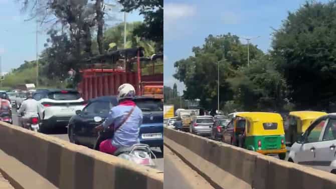 ಬೆಂಗಳೂರು-ನೆಲಮಂಗಲ ಹೆದ್ದಾರಿಯಲ್ಲಿ ಕಿಲೋಮೀಟರ್‌ಗಟ್ಟಲೆ ಟ್ರಾಫಿಕ್ ಜಾಮ್!