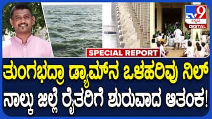 ತುಂಗಭದ್ರಾ ಜಲಾಶಯಕ್ಕೆ ಒಳಹರಿವು ಸಂಪೂರ್ಣ ಸ್ಥಗಿತ, ರೈತರಲ್ಲಿ ಆತಂಕ