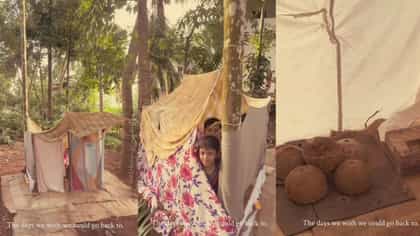 ಪುಟ್ಟ ಮನೆ ಕಟ್ಟಿ ಅಡುಗೆ ಮನೆಯಾಟ ಆಡಿದ ಪುಟಾಣಿಗಳು