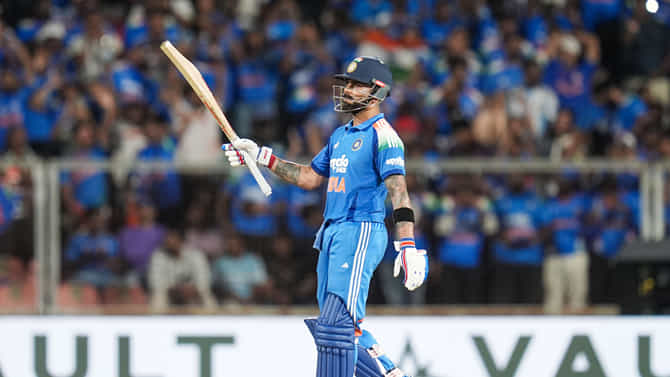 ದಾಖಲೆಯ 86ನೇ ಶತಕ ಬಾರಿಸಿದ ವಿರಾಟ್ ಕೊಹ್ಲಿ..!