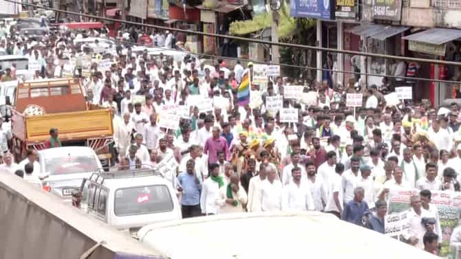ಕಸ್ತೂರಿ ರಂಗನ್ ವರದಿ ವಿರೋಧಿಸಿ ಸಾಗರದಲ್ಲಿ ಬೃಹತ್ ಪಾದಯಾತ್ರೆ