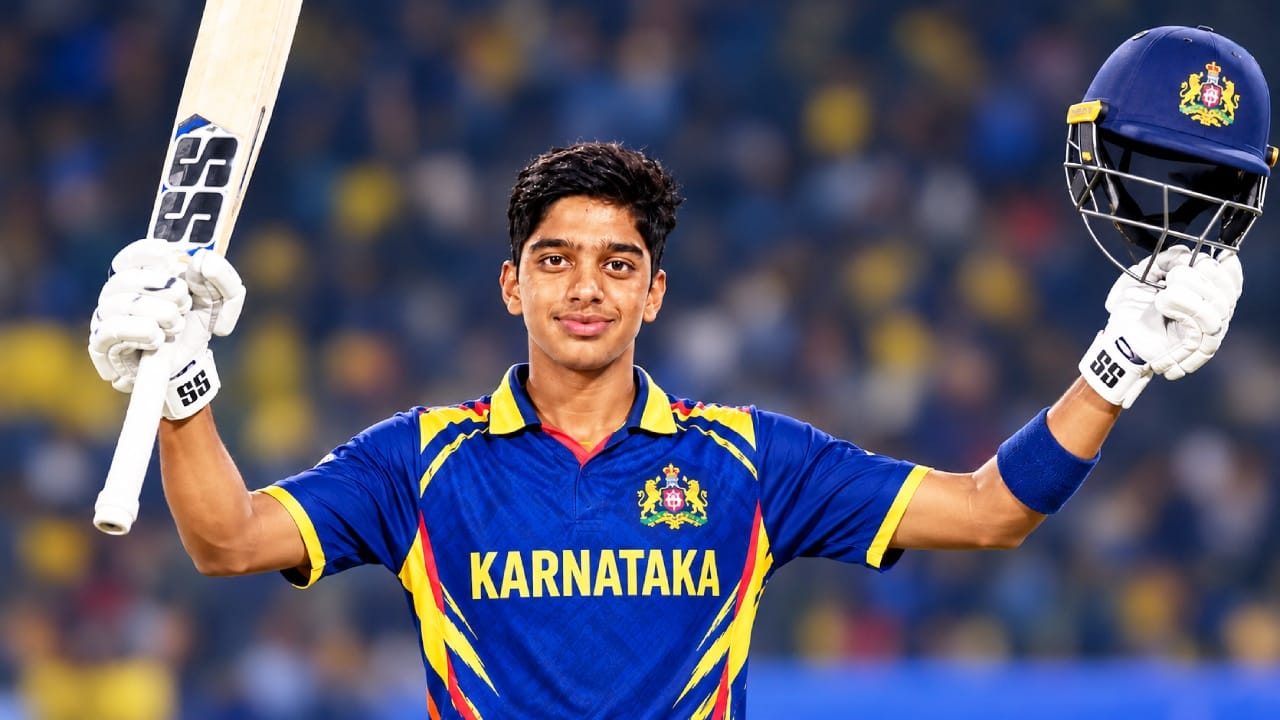 ಅನ್ವಯ್ ಅಬ್ಬರ: 151 ರನ್ ಚಚ್ಚಿದ ರಾಹುಲ್ ದ್ರಾವಿಡ್ ಪುತ್ರ!