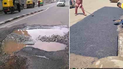ಫುಡ್ ಆರ್ಡರ್ ರೀತಿ ಬೆಂಗಳೂರು ರಸ್ತೆ ಗುಂಡಿ ದುರಸ್ತಿ: ಜೆಟ್ ಪ್ಯಾಚರ್’ ಬಳಕೆ