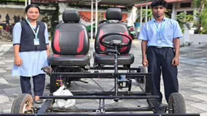 11ನೇ ತರಗತಿ ವಿದ್ಯಾರ್ಥಿಗಳಿಂದ ‘Eco Ride’ ಮಿನಿ ಕಾರ್ ಆವಿಷ್ಕಾರ