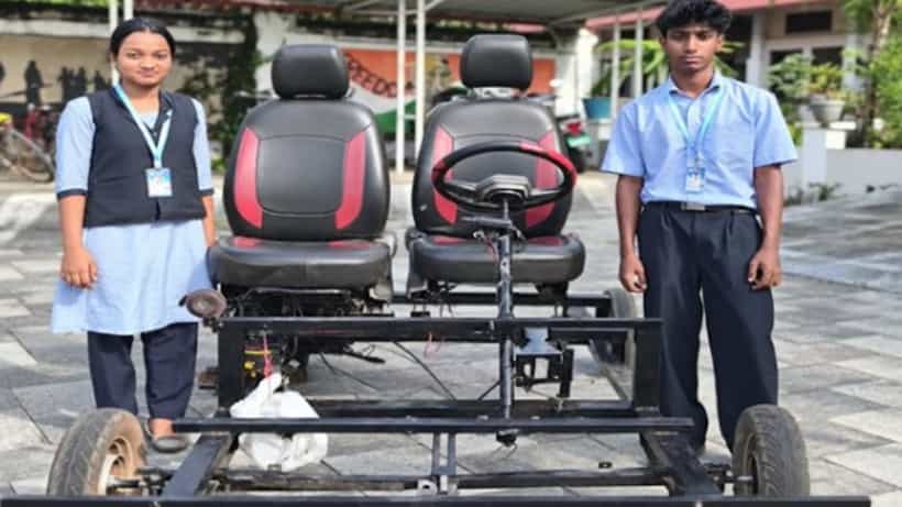 ಕ್ಲಚ್ ಇಲ್ಲ, ಗೇರ್ ಬದಲಾಯಿಸೋ ಶ್ರಮವೂ ಇಲ್ಲ: 11ನೇ ತರಗತಿ ವಿದ್ಯಾರ್ಥಿಗಳಿಂದ ‘Eco Ride’ ಮಿನಿ ಕಾರ್ ಆವಿಷ್ಕಾರ