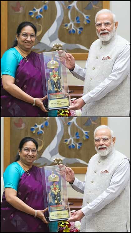 ಮೋದಿ ಭೇಟಿಯಾದ ಕರ್ನಾಟಕದ ರಾಜ್ಯಪಾಲೆ ಡಾ. ಸುಧಾ ಯಾದವ್