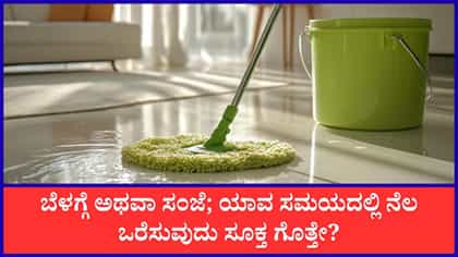 ಯಾವ ಸಮಯದಲ್ಲಿ ನೆಲ ಒರೆಸಿದರೆ ಸೂಕ್ತ?