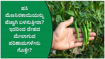 ಹಸಿ ಮೆಣಸಿನಕಾಯಿ ಆರೋಗ್ಯಕ್ಕೆ ಒಳ್ಳೆಯದೇ? ಈ ವಿಷಯಗಳನ್ನು ತಿಳಿದುಕೊಳ್ಳಿ