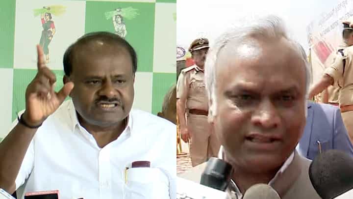‘ನಿಮ್ಮಪ್ಪಂದಾ ಇಲಾಖೆ, ತಾಕತ್ತಿದ್ರೆ ನನ್ನ ಅರೆಸ್ಟ್ ಮಾಡ್ಸು’: ಪ್ರಿಯಾಂಕ್ ಖರ್ಗೆ ವಿರುದ್ಧ ಏಕವಚನದಲ್ಲೇ ಕುಮಾರಸ್ವಾಮಿ ವಾಗ್ದಾಳಿ ‘ನಿಮ್ಮಪ್ಪಂದಾ ಇಲಾಖೆ, ತಾಕತ್ತಿದ್ರೆ ನನ್ನ ಅರೆಸ್ಟ್ ಮಾಡ್ಸು’: ಪ್ರಿಯಾಂಕ್ ಖರ್ಗೆ ವಿರುದ್ಧ ಏಕವಚನದಲ್ಲೇ ಕುಮಾರಸ್ವಾಮಿ ವಾಗ್ದಾಳಿ